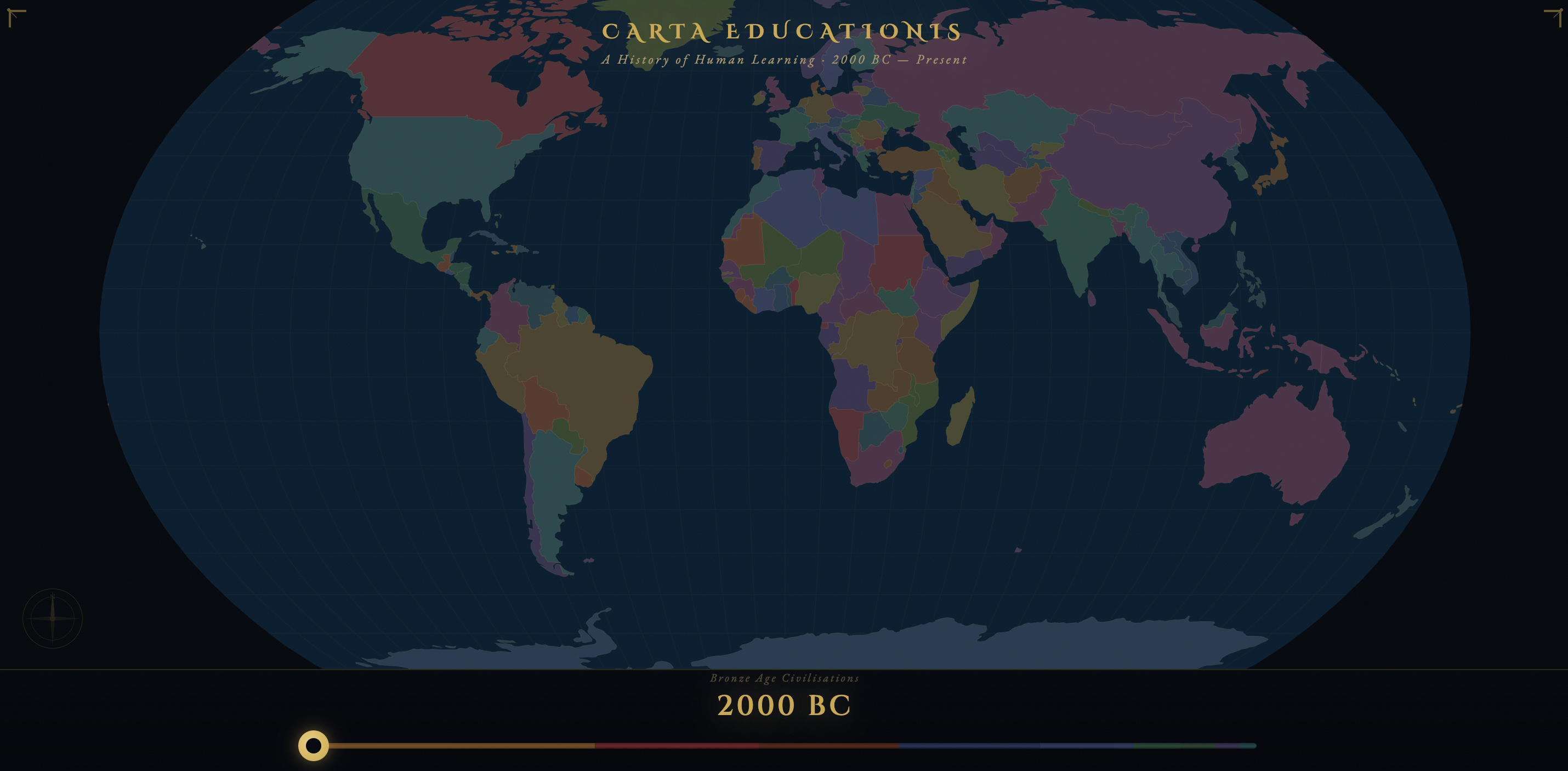 Carta Educationis — world map at 2000 BC